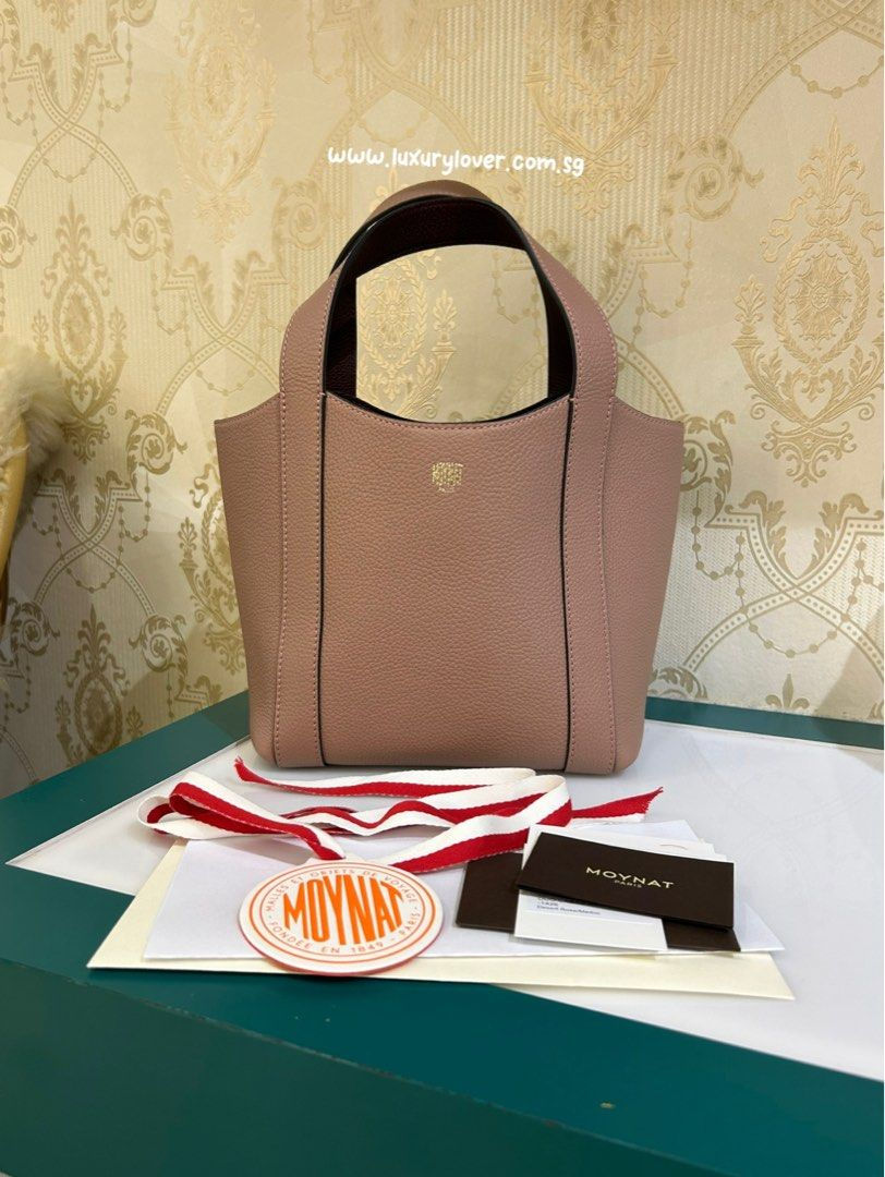 BNIB Moynat Duo BB Desert Rose/Medoc Blush Leather