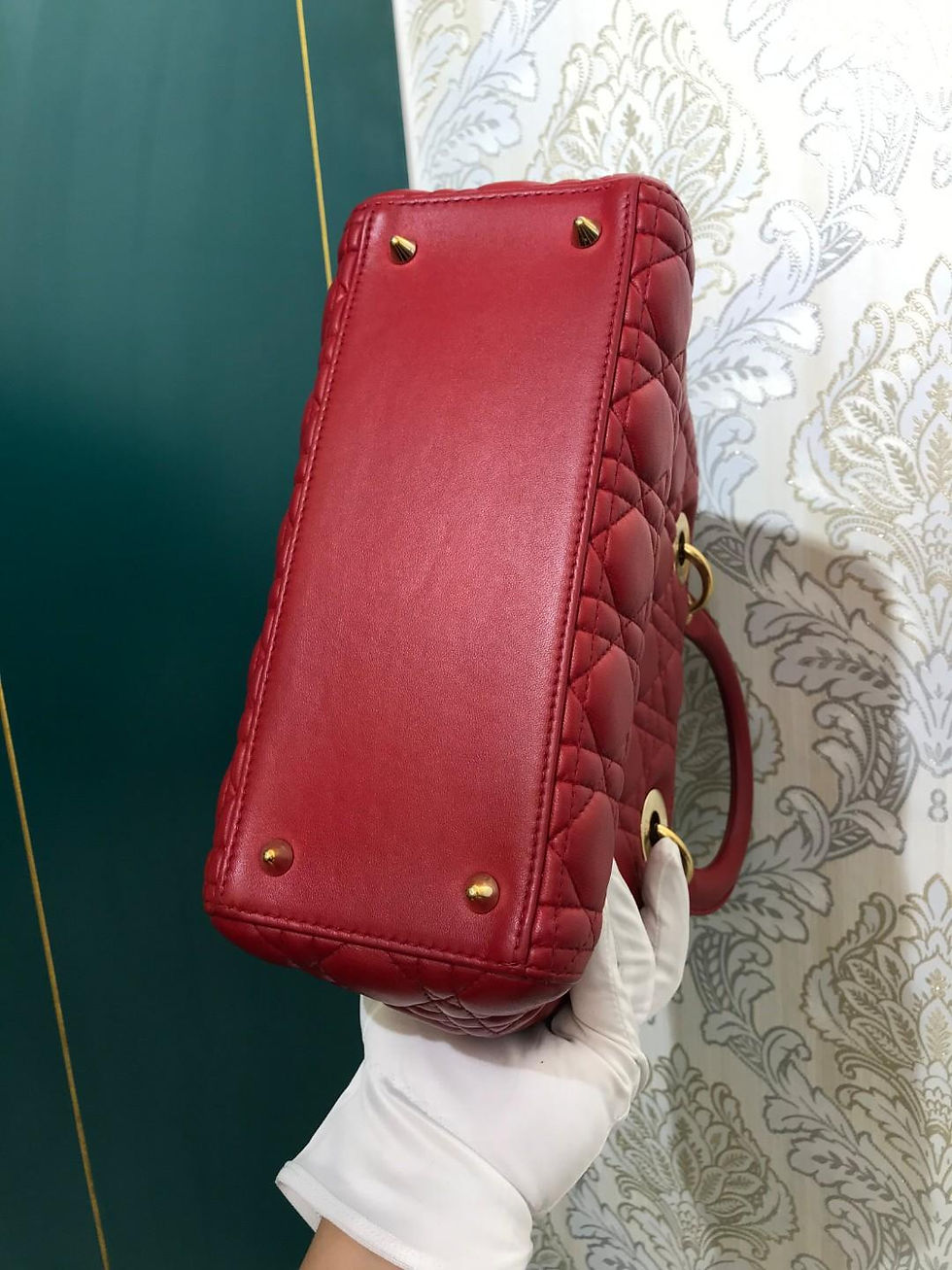 Thumbnail: Superb Deal✨Lady Dior Medium lamb Red with GHW