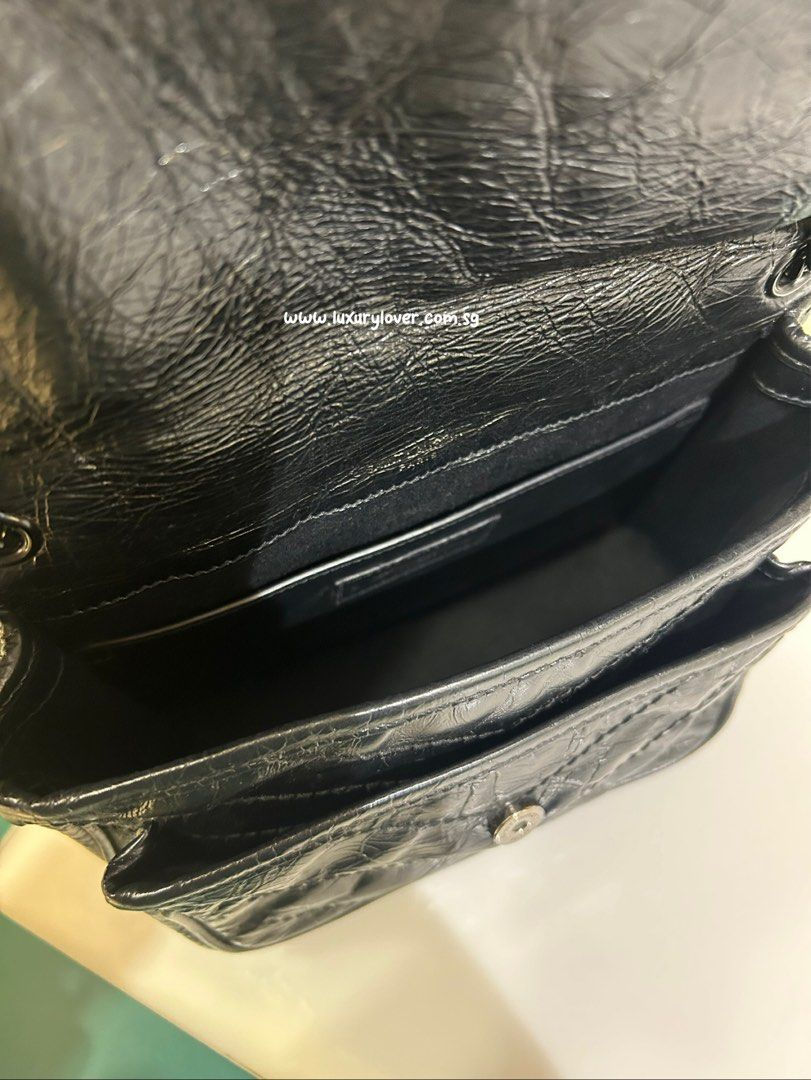 Thumbnail: Like New YSL Niki Baby in Vintage Calf Black BHW