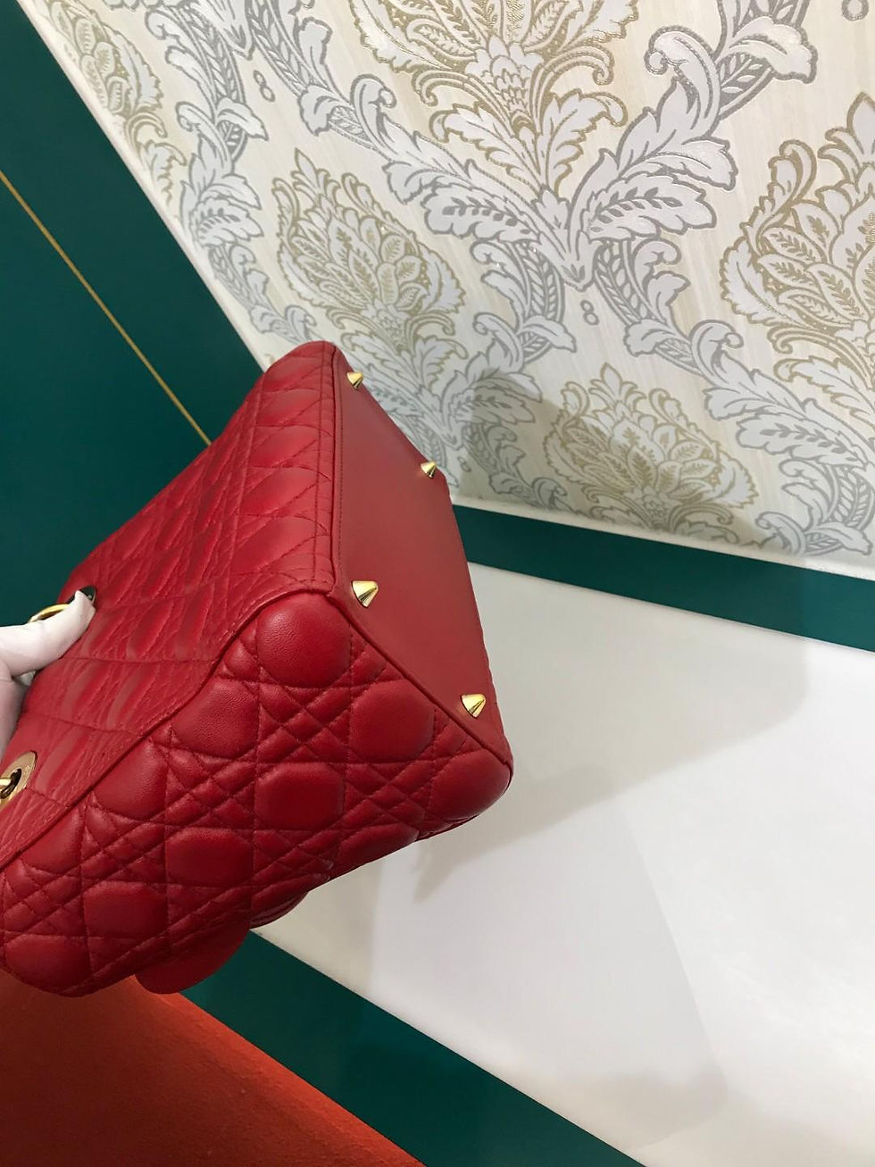 Thumbnail: Superb Deal✨Lady Dior Medium lamb Red with GHW