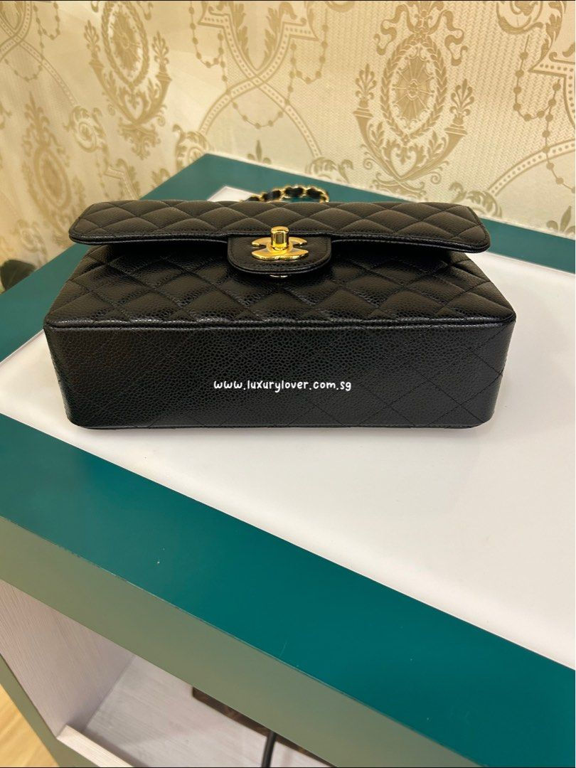 Thumbnail: #24 BNIB Chanel Classic Double Flap Small Black Caviar GHW