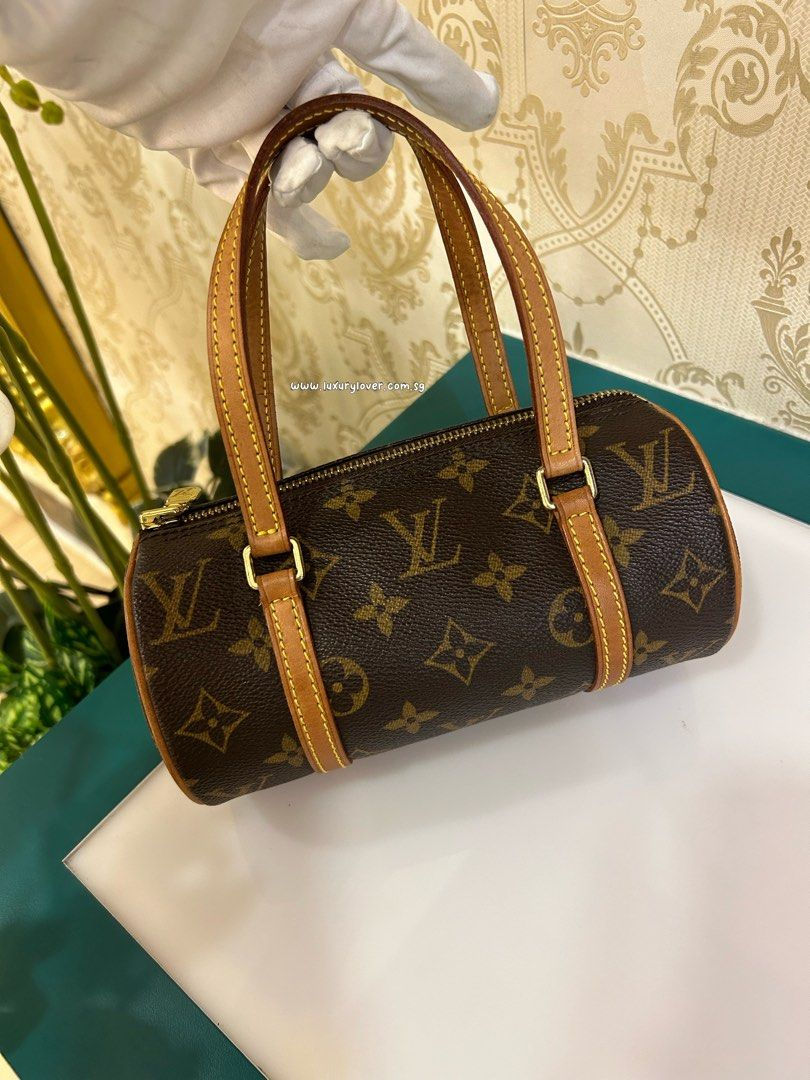Thumbnail: LV Louis Vuitton 2003 Papillon 19 Bag Monogram Canvas GHW