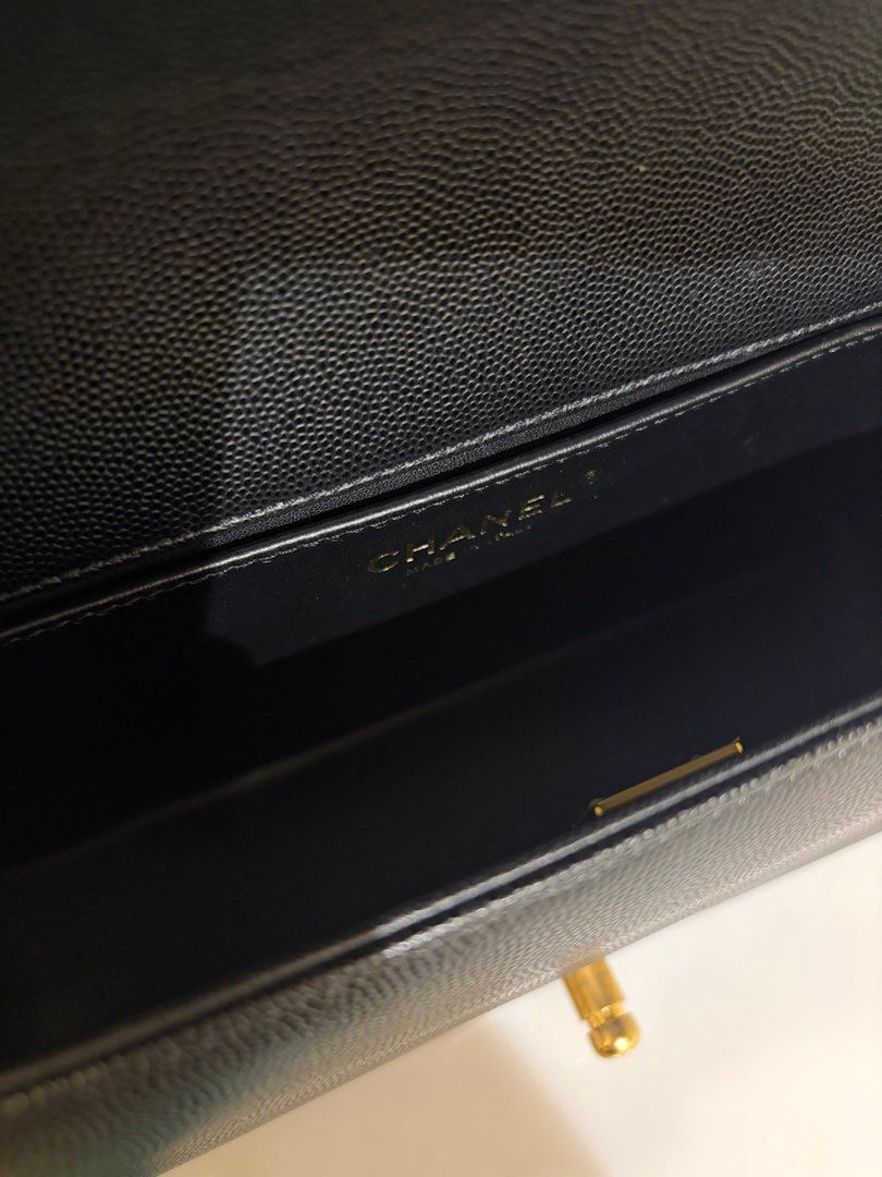 Thumbnail: LNIB Chanel Boy Old Medium Black Caviar GHW(Cash S$4,990)