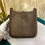 Thumbnail: Hermes Mini Evelyne 16 TPM Etoupe Clemence with Bleu Indigo Strap 