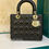 Thumbnail: BNIB Dior Lady Dior Medium Black Lamb light GHW