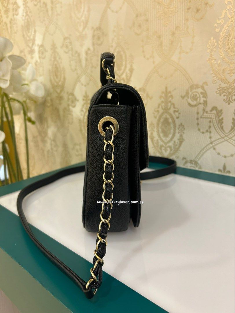 Thumbnail: #23 Chanel Flap Bag with Top Handle Black Caviar GHW