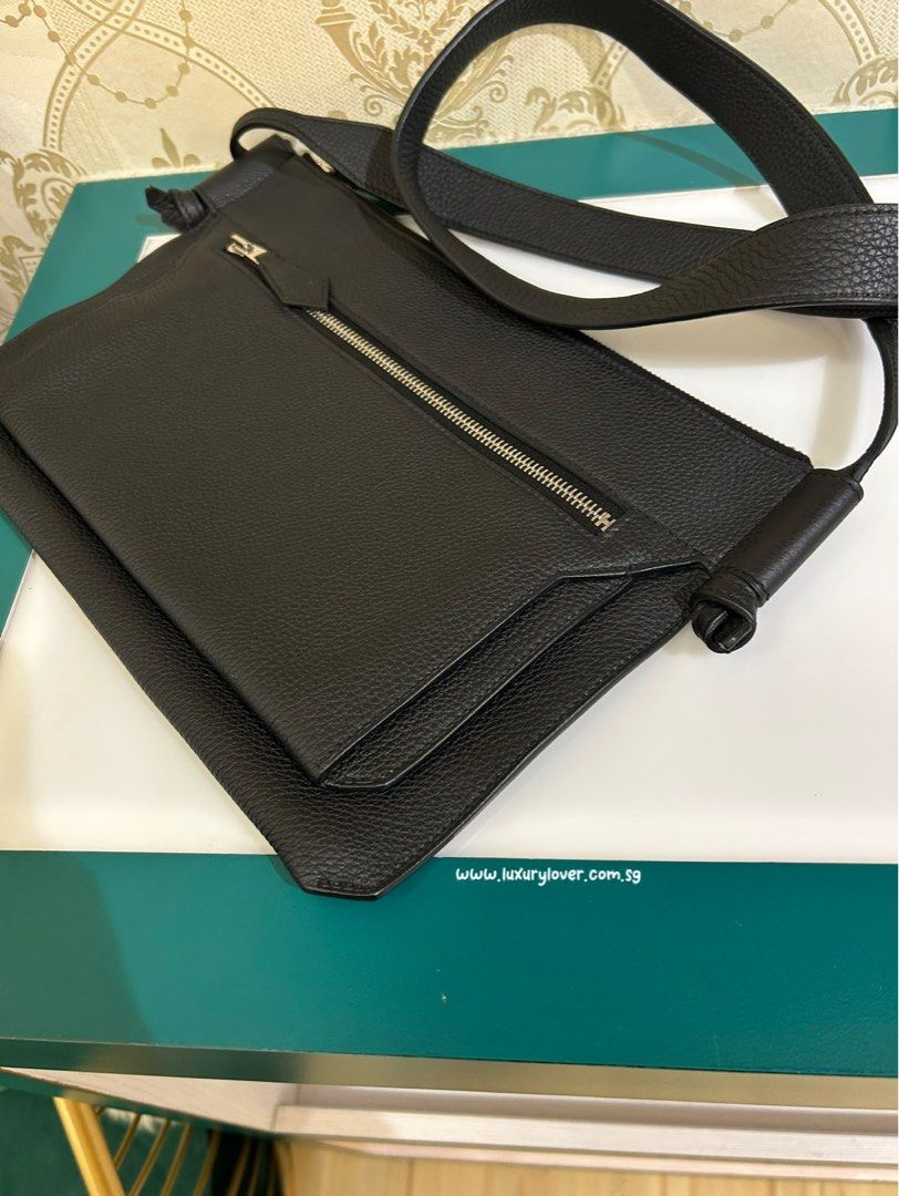 Thumbnail: Like New Hermes Ultrapla PM Bag Black Togo Calf PHW
