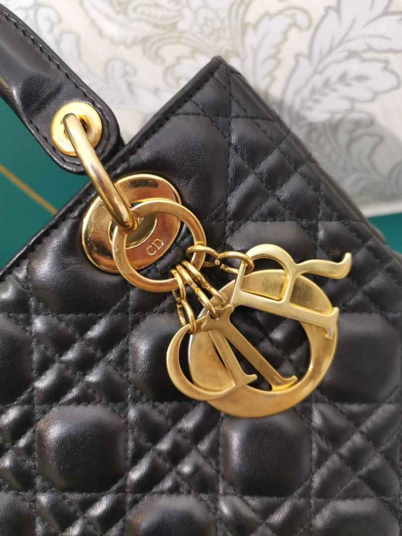 Thumbnail: Lady Dior Medium Black Lamb with GHW