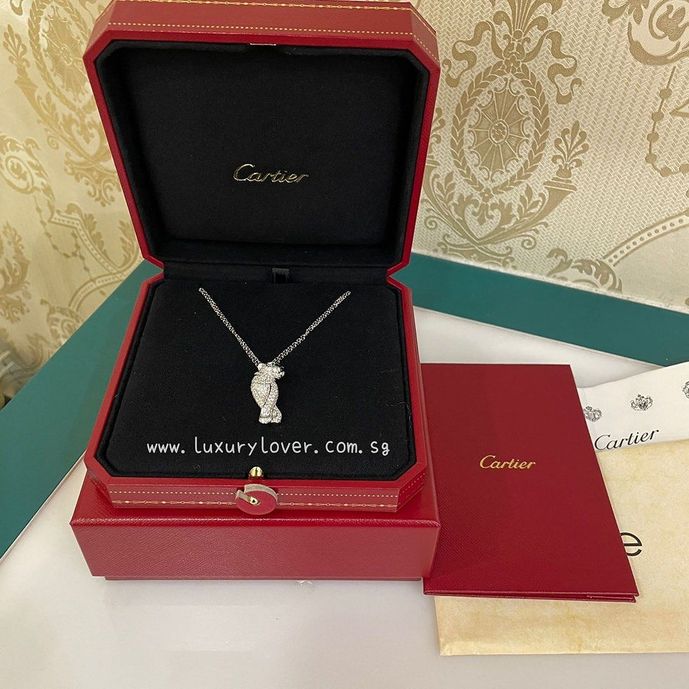 Thumbnail: LNIB Cartier Necklace Panthère de WhiteGold,Onyx,Emerald,Diamonds