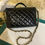 Thumbnail: LNIB Chanel 24A Flap Bag with Top Handle Black Shiny Lamb GHW