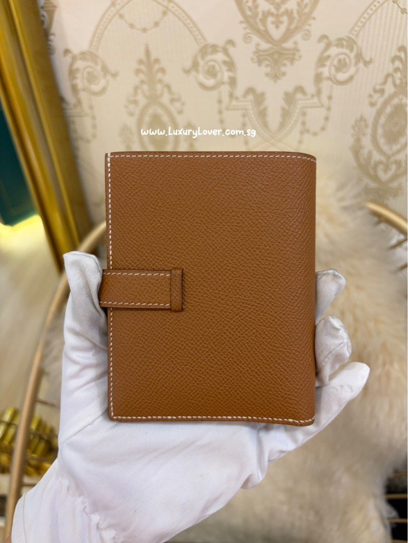 Thumbnail: Hermes Bearn Compact Wallet Gold Epsom PHW(CashS$1,980)
