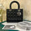 Thumbnail: LNIB Lady Dior Medium Black Lamb Gun Metal