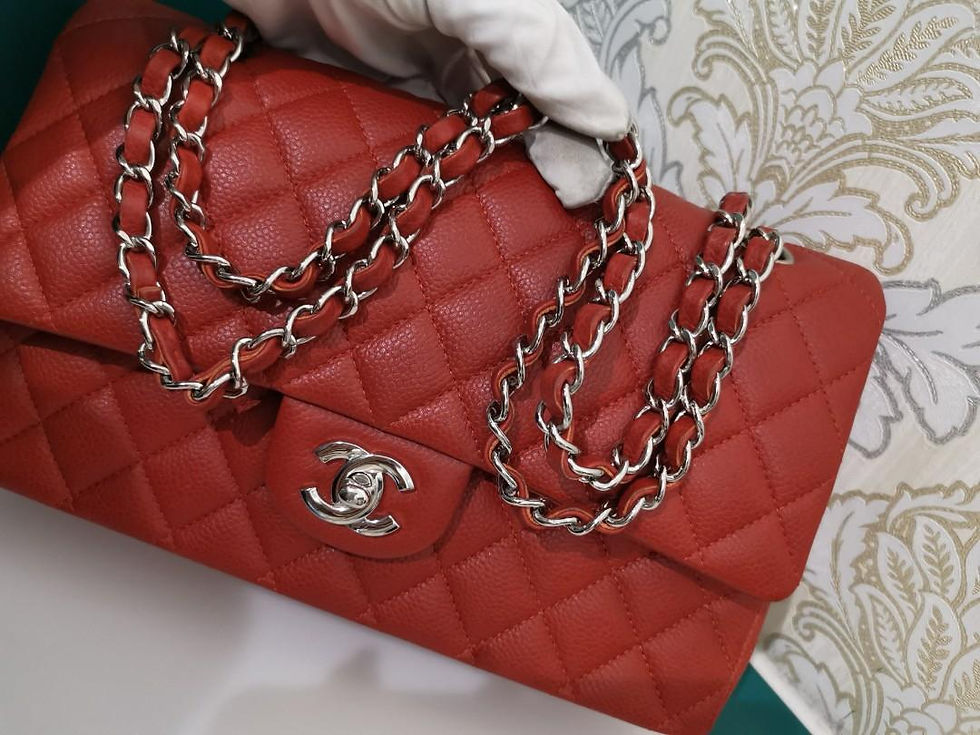 Thumbnail: #14 Like New Chanel Medium Classic Double Flap Rust Caviar with SHW