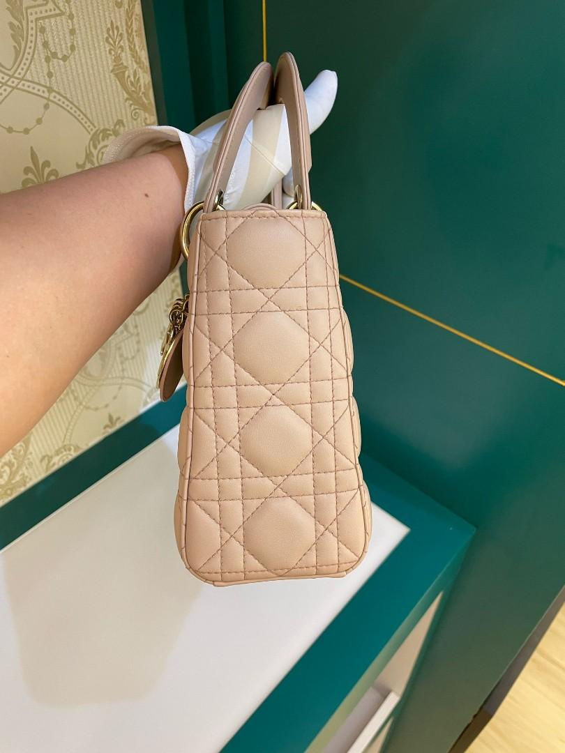 Thumbnail: Like New Lady Dior My ABC Dior Nude Beige Lamb GHW