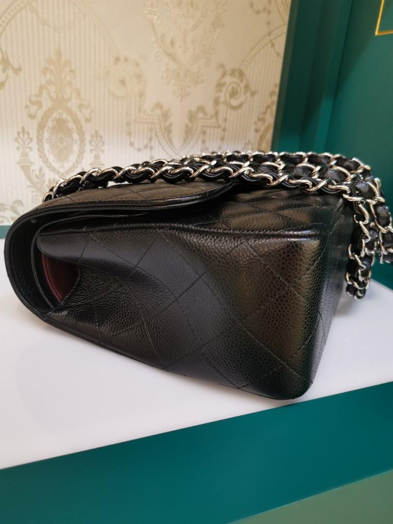 Thumbnail: #24 LNIB Chanel Jumbo Classic Double Flap Black Caviar SHW