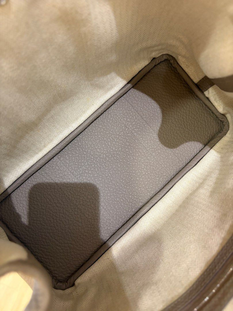 Thumbnail: Like New Hermes Garden Party 30 Gris asphalt Negonda Leather PHW