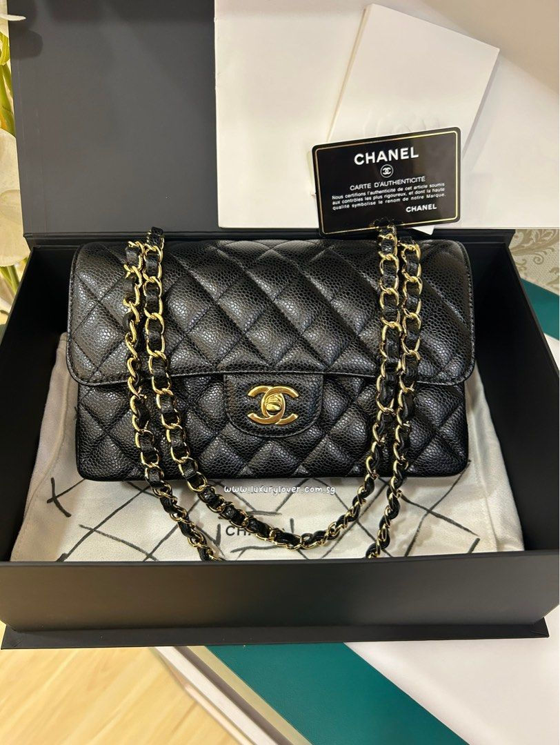 #27 LNIB Chanel Classic Double Flap Small Black Caviar GHW