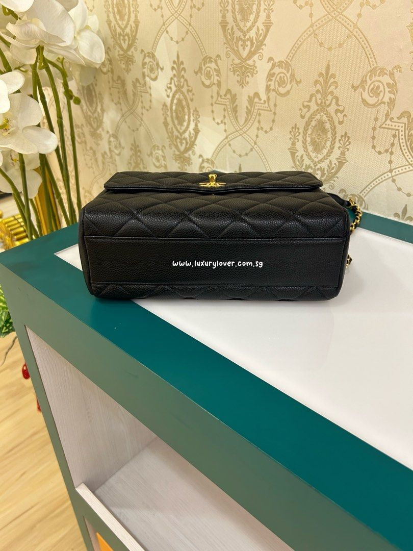 Thumbnail: #3 Chanel Vintage CC Square Black Caviar 24K GHW