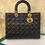 Thumbnail: Like New Lady Dior Large Black Lamb GHW