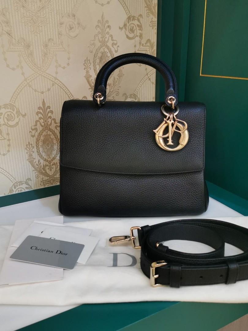 Like New Dior Be Dior Bag Small Black Grained Calf Light GHW