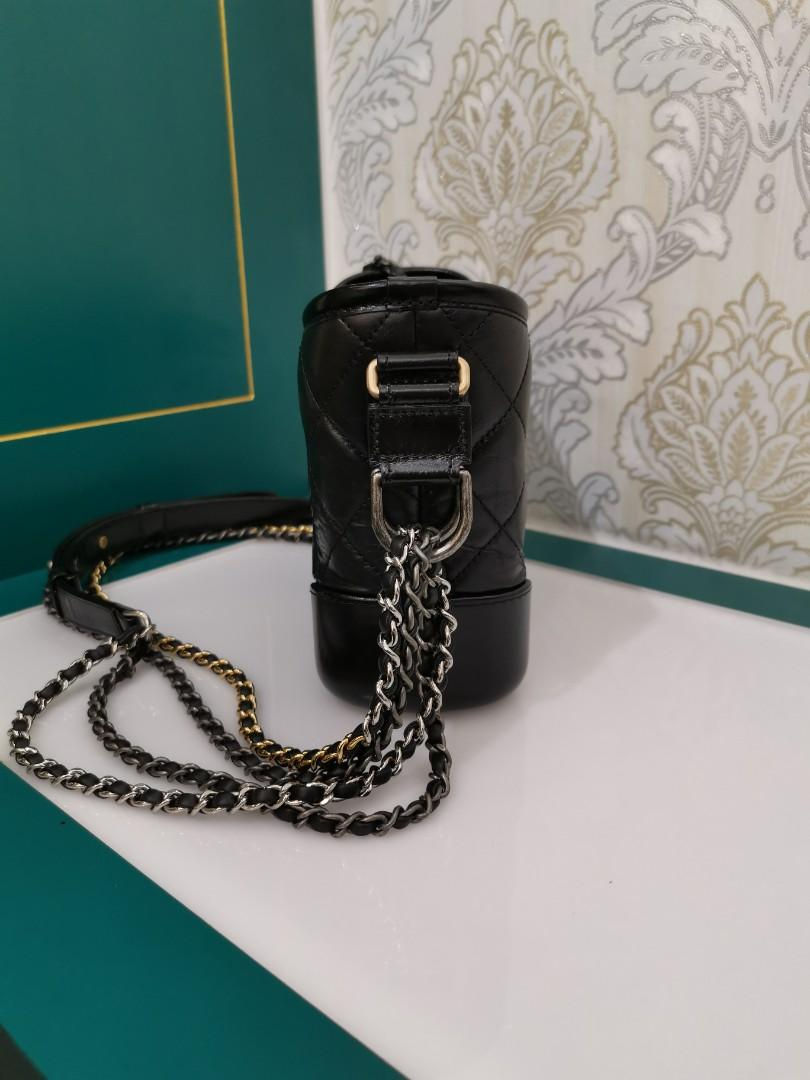 Thumbnail: #25 LNIB Chanel Gabrielle Small Black Distressed Calf with 3HW