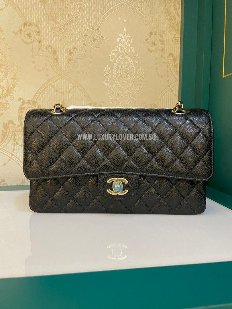 Thumbnail: BNIB Chanel Classic Double Flap Medium Black Caviar GHW