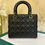 Thumbnail: LNIB Lady Dior Medium Black Lamb Gun Metal(Cash S$3,990)