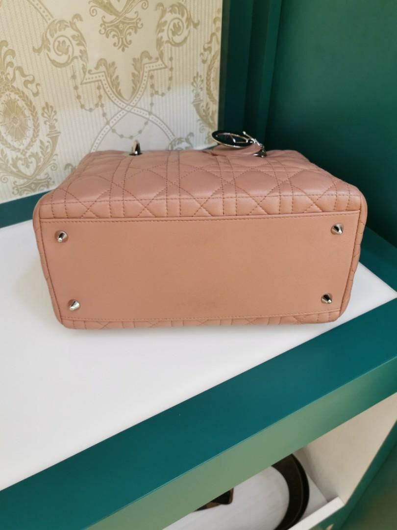 Thumbnail: Like New Lady Dior Medium Blush Lamb SHW