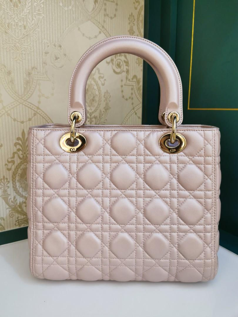 Thumbnail: Brand New Lady Dior Medium Lotus Pink Lamb GHW