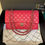 Thumbnail: #25 LNIB Chanel Classic Double Flap Medium Red Lamb GHW
