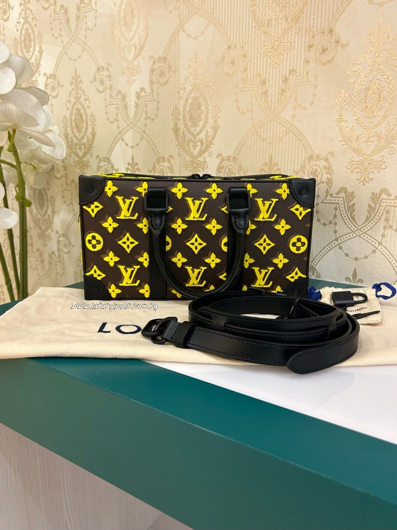 Like New LV Louis Vuitton Speedy Soft Trunk Monogram Tuffetage