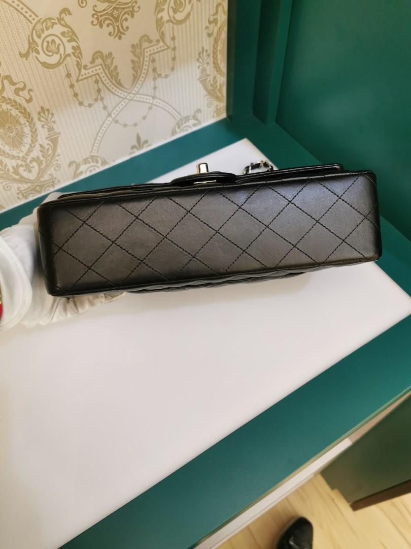 Thumbnail: #13 Chanel Classic Double Flap Medium Black Lamb SHW