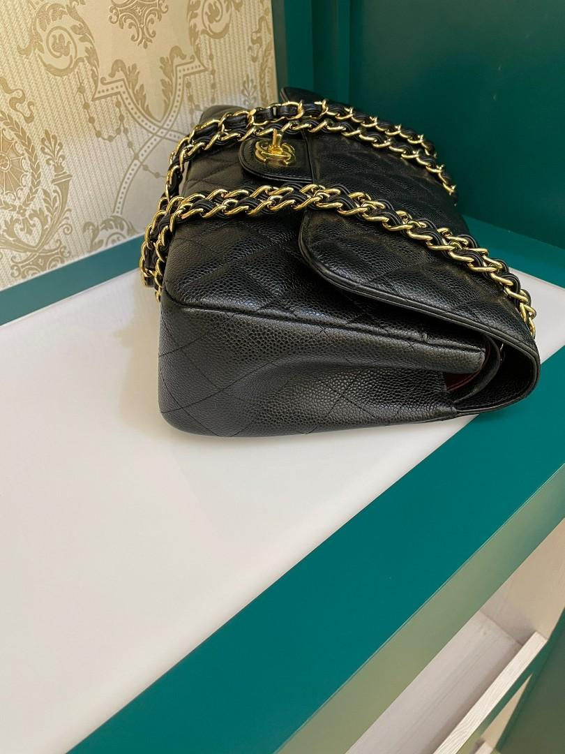 Thumbnail: #23 LNIB Chanel Jumbo Classic Double Flap Black Caviar GHW