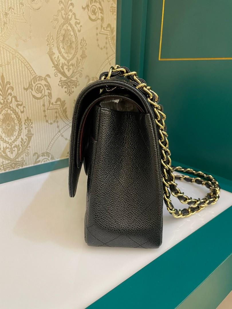 Thumbnail: #17 BNIB Chanel Jumbo Classic Double Flap Black Caviar GHW