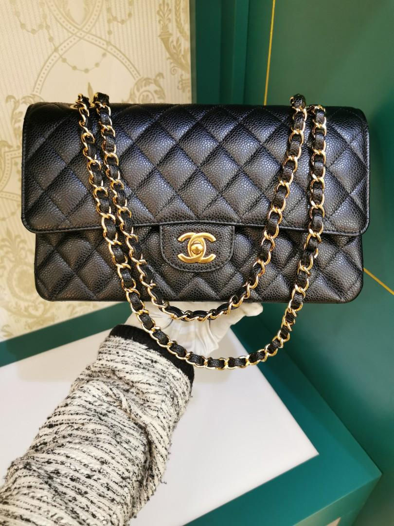 Thumbnail: #19 LNIB Chanel Classic Double Flap Medium Black Caviar GHW