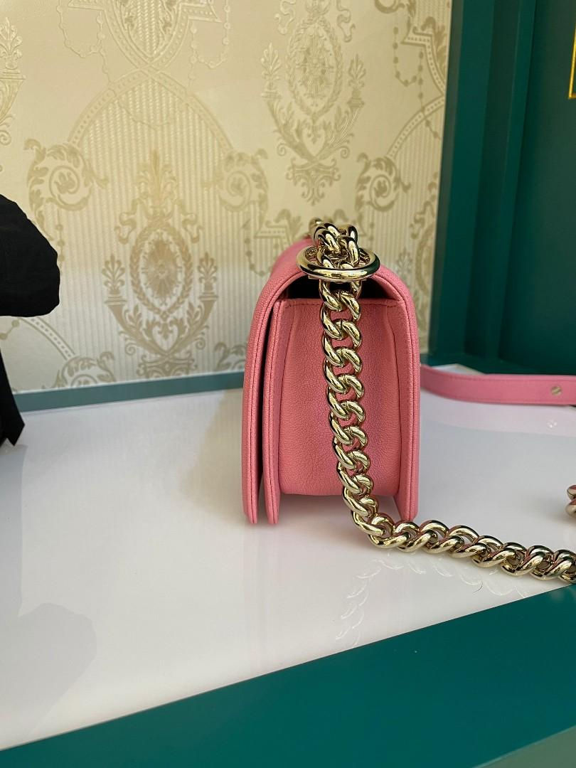 Thumbnail: #30 BNIB Chanel Boy Small Caviar Pink GHW