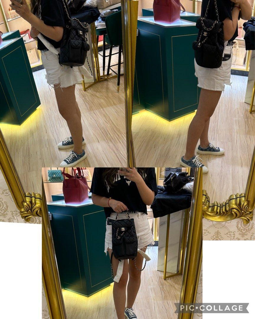 Thumbnail: BNIB Chanel 22S Pack My Back Backpack Black Caviar light GHW