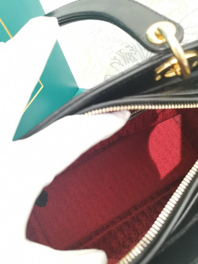 Thumbnail: Lady Dior Medium Black Lamb with GHW