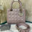 Thumbnail: Brand New Dior Lady Dior Medium Pearly Lotus Pink Lamb LGHW