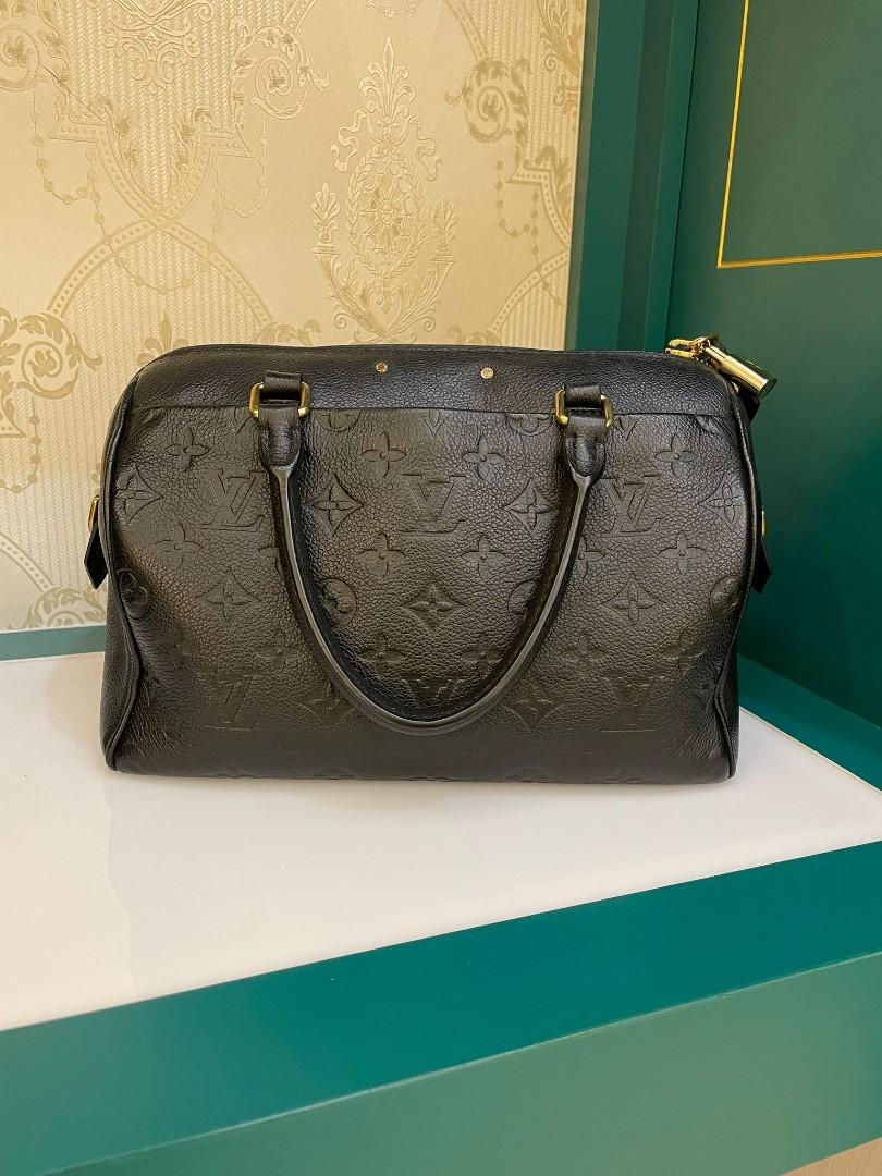 Thumbnail: LV Speedy 25 Bandouliere Black Emp GHW