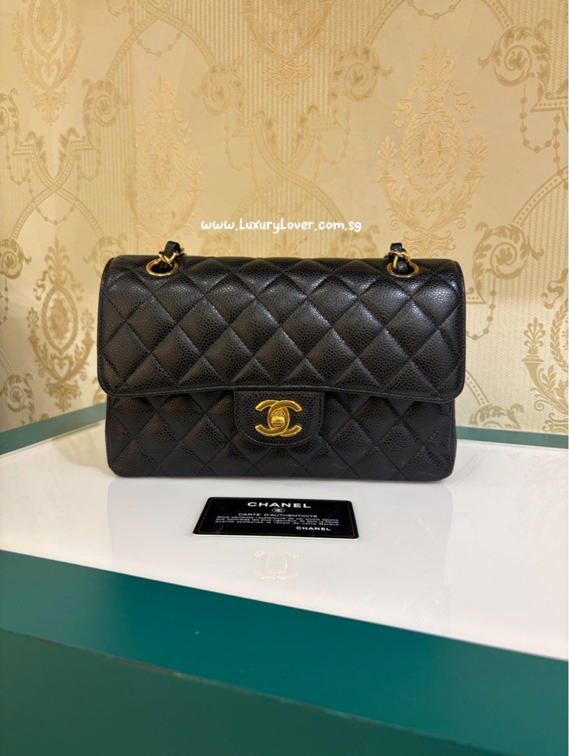 Chanel Classic Flap Small Black Caviar Gold Hardware(Cash S$8,350)