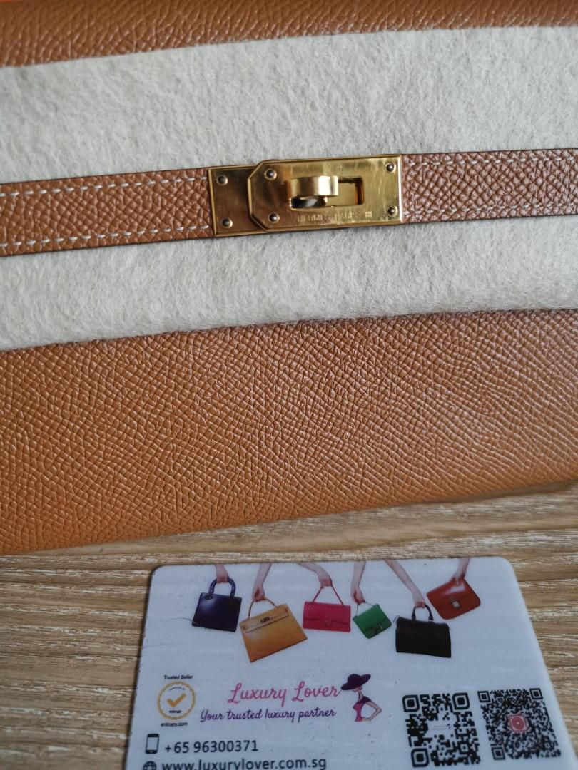 Thumbnail: LNIB Hermes Classic Kelly Wallet Gold Epsom with GHW