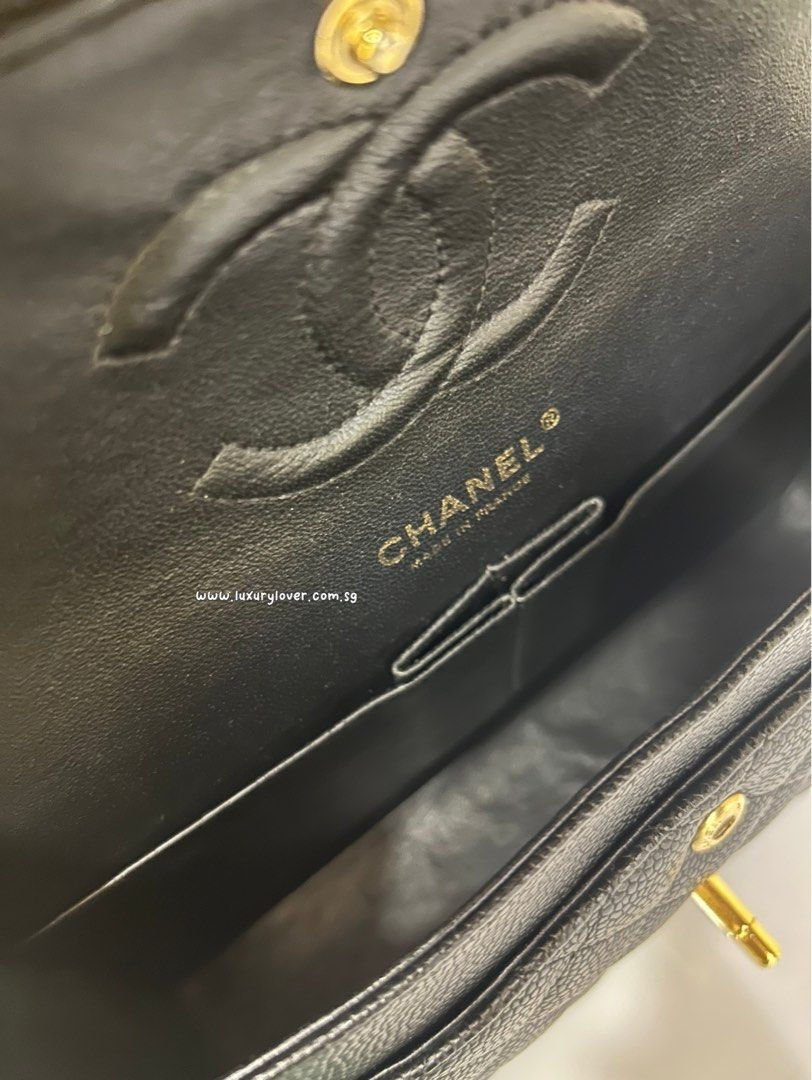 Thumbnail: #12 Chanel Classic Double Flap Medium Black Caviar GHW