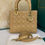 Thumbnail: Lady Dior medium Dark Beige Lamb GHW