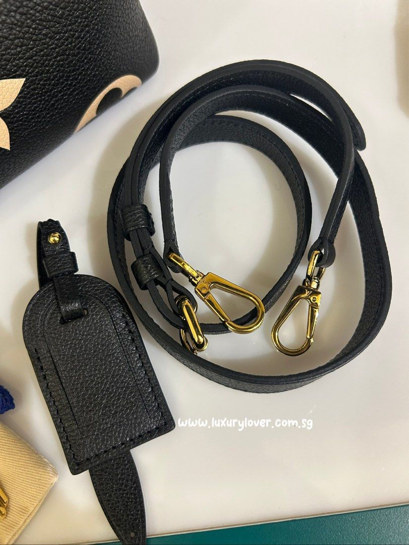 Thumbnail: LNIB LV Louis Vuitton Petit Palais Black/Beige Monogram Empreinte