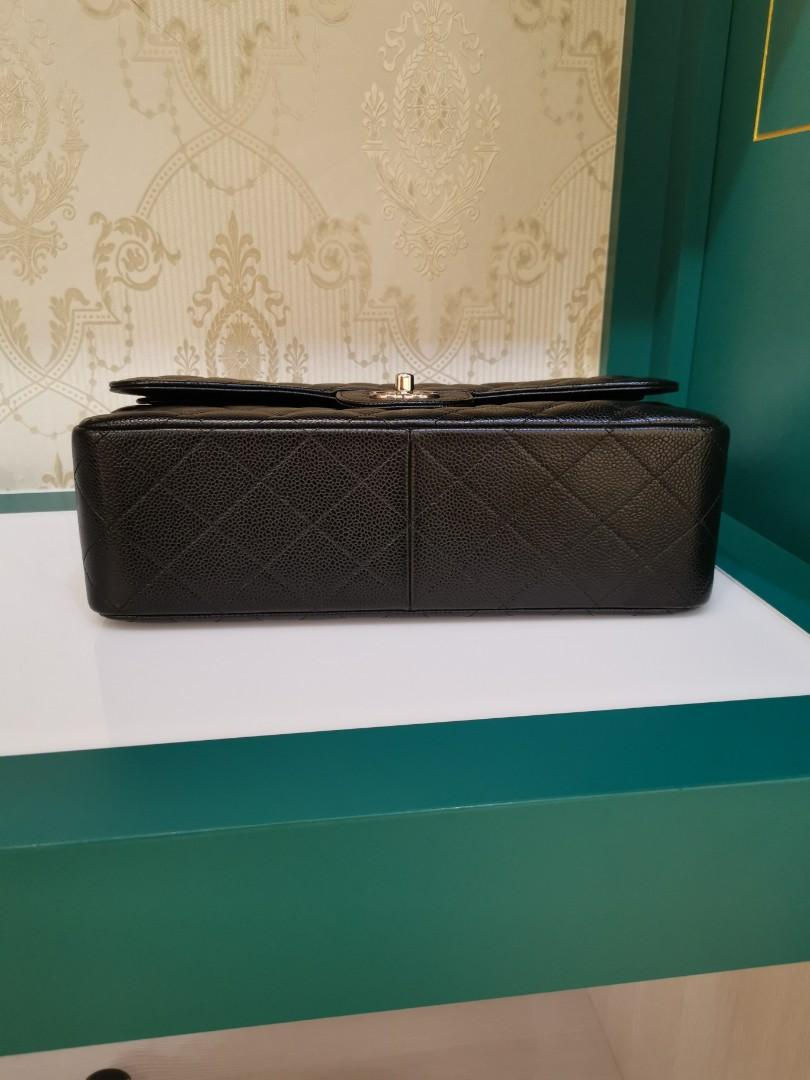 Thumbnail: #24 LNIB Chanel Jumbo Classic Double Flap Black Caviar SHW