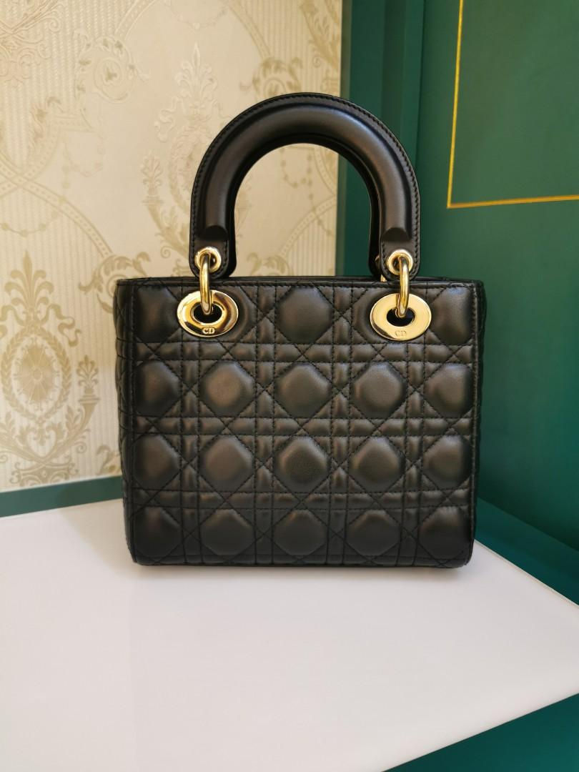 Thumbnail: Lady Dior Small My ABC Dior Black Lamb GHW