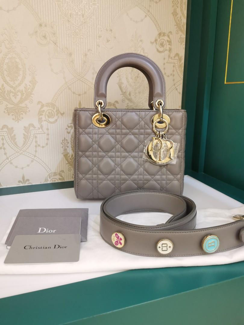Brand New Lady Dior Small My ABCDior Grey Lamb light GHW