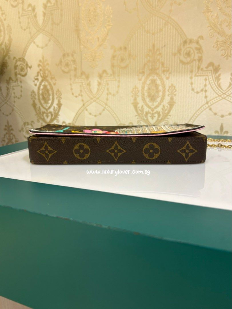 Thumbnail: Like New Louis Vuitton LV Felicie Pochette Vivienne Monogram Canvas