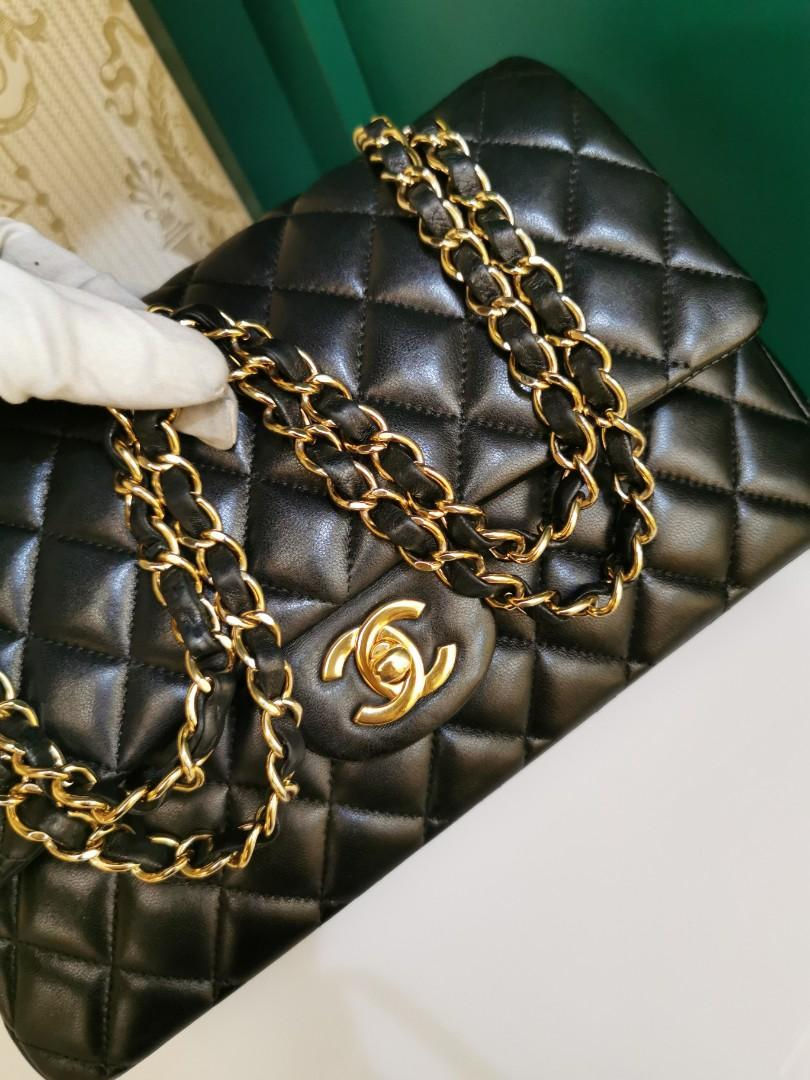 Thumbnail: #20 LNIB Chanel Classic Double Flap Medium Black Lamb GHW